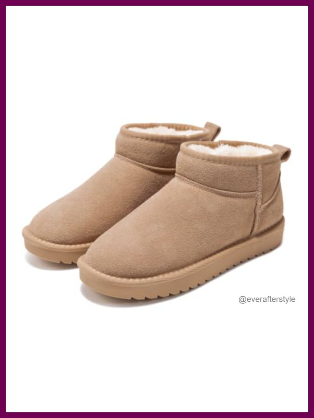 Genuine Leather Faux Fur Lined Water-Resistant Winter Ankle Boots Women